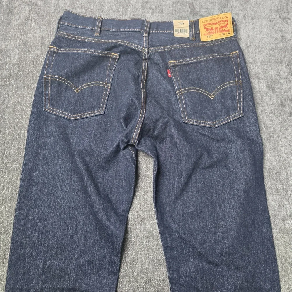 Levis 517 Boot Cut Denim Jeans Mens 36x36 Dark Wash Blue NWT New Rodeo Cowboy